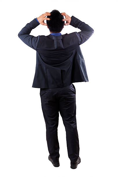 istock Backside view of stressful businessman 523447053
