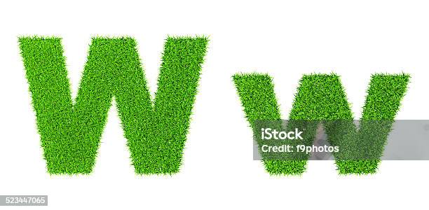 Grass Letter W Stock Photo - Download Image Now - Agriculture, Alphabet, Capital Letter