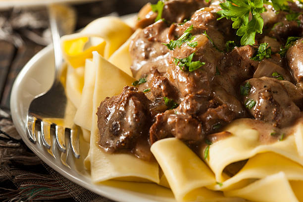 istock Homemade Hearty Beef Stroganoff 523456969