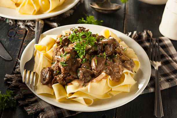 istock Homemade Hearty Beef Stroganoff 523456973
