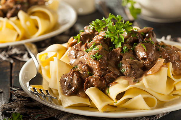 istock Homemade Hearty Beef Stroganoff 523456979