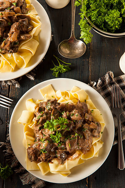 istock Homemade Hearty Beef Stroganoff 523456987