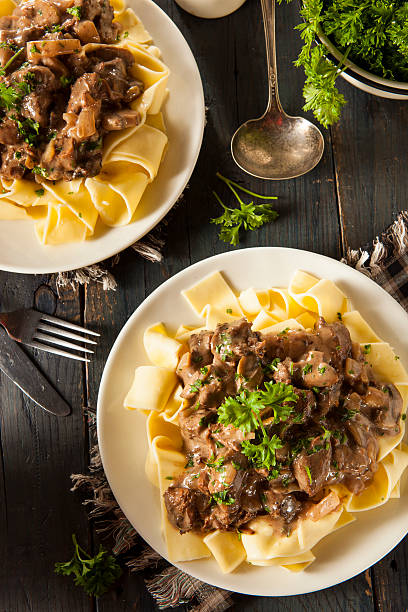 istock Homemade Hearty Beef Stroganoff 523456989