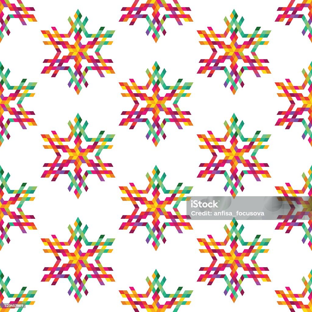 Snow Pattern Colorful Seamless Pattern With Color Snowflakes Stock Illustration - Download ...