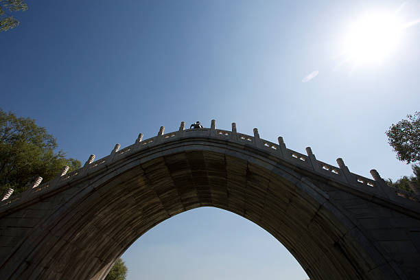 중국 스톤 구름다리 여름 궁전 - emperor jade pagoda 뉴스 사진 이미지