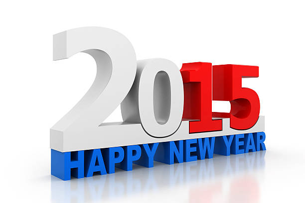 istock 3d render of Happy new year 2015. 523462201