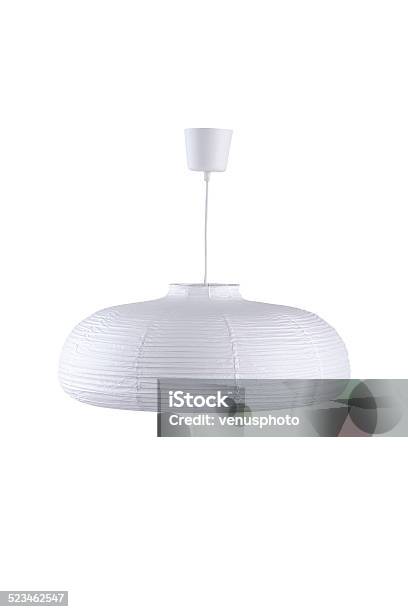 Paper Ceiling Lamp Stock Photo - Download Image Now - Ceiling, Electric Lamp, White Background