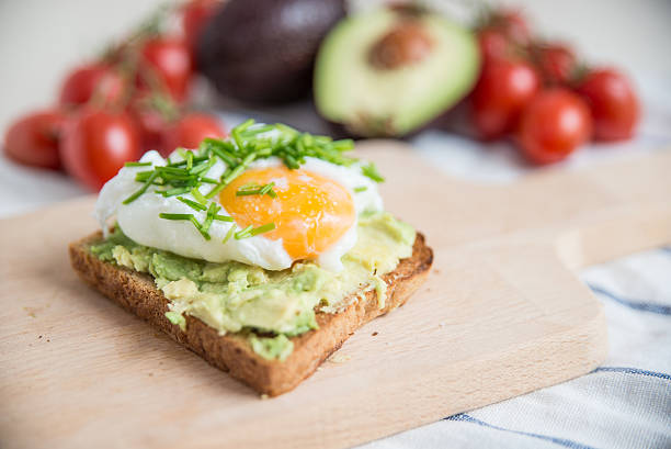 istock Toast with avocado and poached egg 523471088
