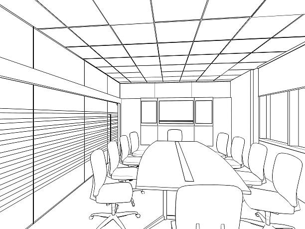 istock outline sketch of a interior 523471255