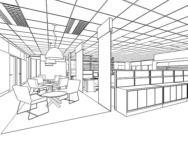 istock outline sketch of a interior 523471261