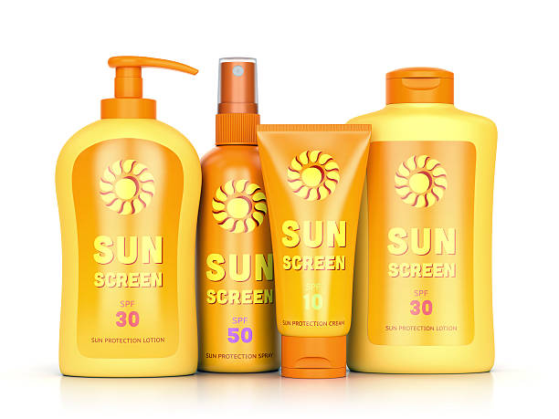 istock Sun protection cream, spray and lotion 523471562
