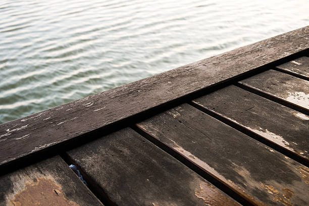 istock Wooden platform on the lake 523472622