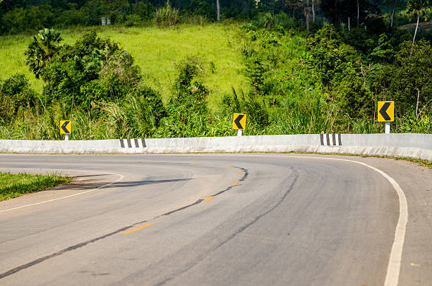 istock Twisty mountain road in nature 523472645