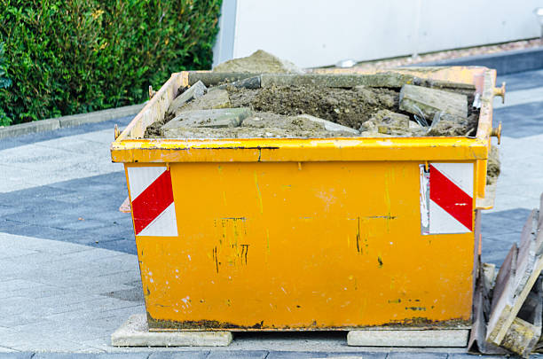 Rubbish Skip, Dumpster construction site stock photo