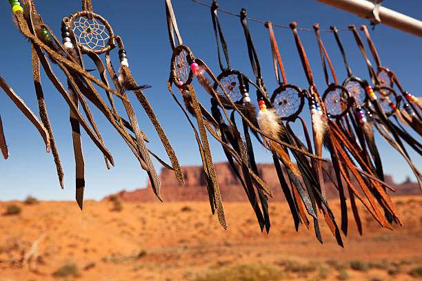 Dreamcatchers Dreamcatchers in a breeze, Monument Valley, Utah, USA. Intentional shallow depth of field. monument valley tribal park photos stock pictures, royalty-free photos & images