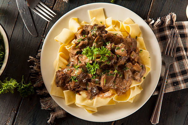 istock Homemade Hearty Beef Stroganoff 523473883