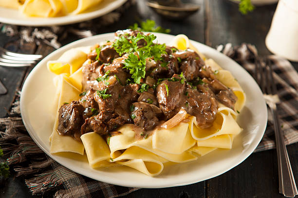 istock Homemade Hearty Beef Stroganoff 523473887