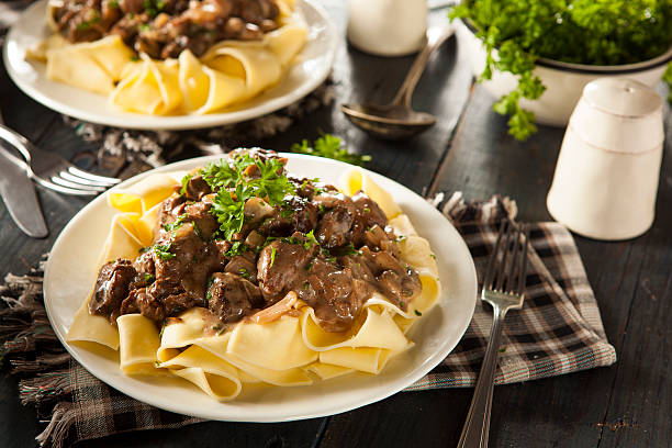 istock Homemade Hearty Beef Stroganoff 523473891