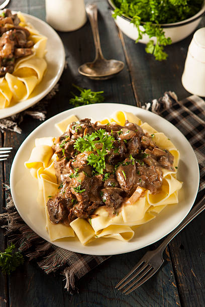 istock Homemade Hearty Beef Stroganoff 523473893