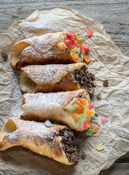 istock Cannoli stuffed with cream cheese 523474502