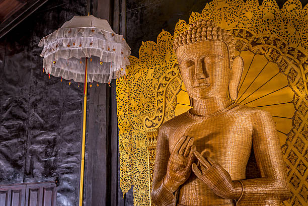 Buddha straw statue, Inle Lake, Myanmar (Burma) stock photo