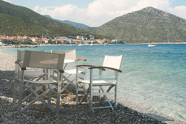istock Chair in greek taverna 523475335