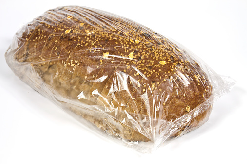 Packed in plastic bag hand-made rye bread diet