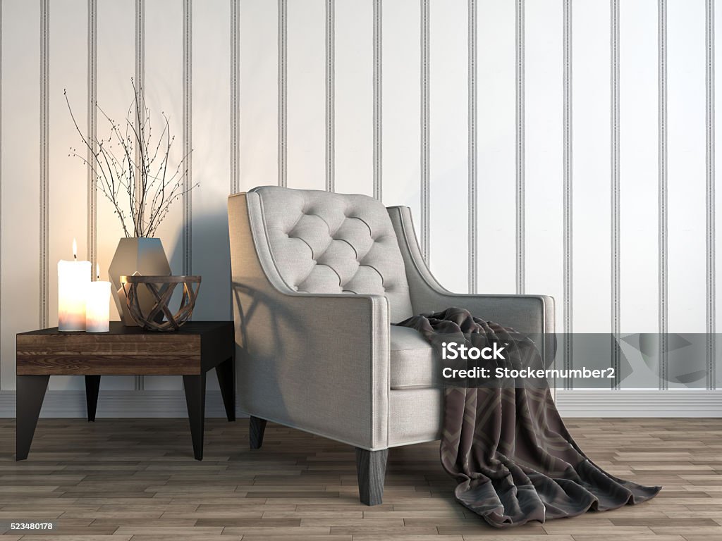 interior with chair. 3d illustration Apartment Stock Photo