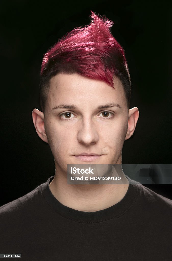 Young Male Portrait Red Hair Color Stock Photo - Download Image Now -  Adult, Adults Only, Black Background - iStock