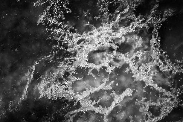 istock Winter Ice Shaped Background Abstract Black and White 523485008