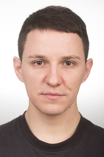 istock Face close up portrait , like mug shot. 523485402