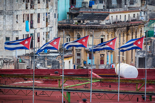 istock Cuban Flags Flying Proudly Over Havana 523486010