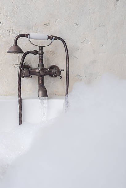 istock bathtub with vintage style faucet 523486650