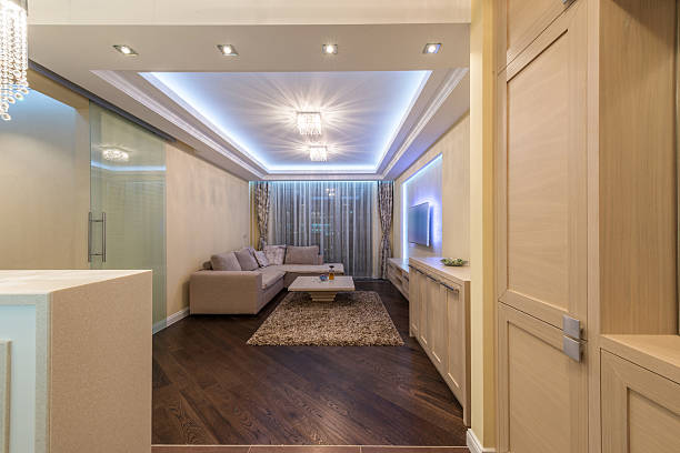 istock White lounge in modern house interior 523487416