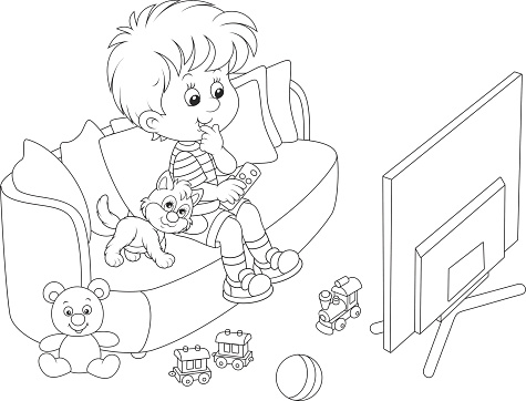Ilustración de Visor Poco Televisión y más Vectores Libres de Derechos de Niño - Niño, Página de libro para colorear - Técnica de ilustración, Televisión - iStock Ilustración de Visor Poco Televisión y más Vectores Libres de Derechos de Niño - Niño, Página de libro para colorear - Técnica de ilustración, Televisión - iStock