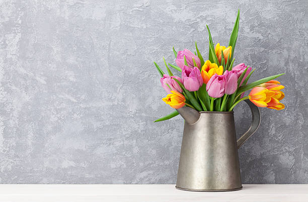 istock Fresh colorful tulip flowers bouquet 523491676