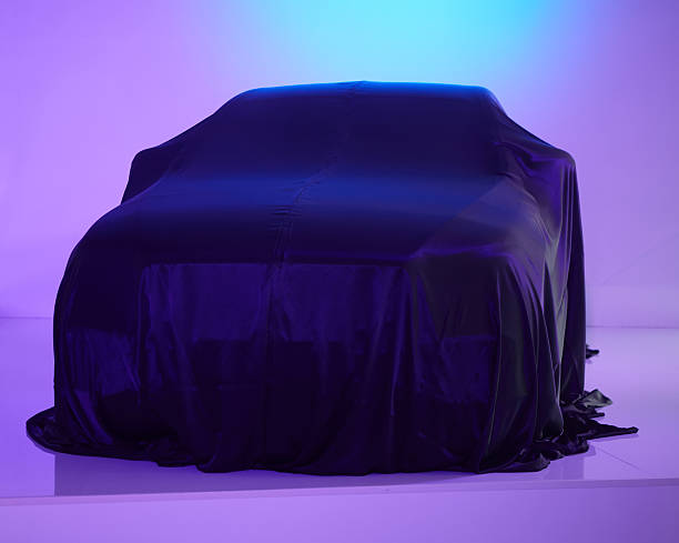 car presentation on a concrete room