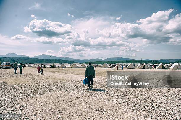 Katsikas Refugee Camp In Greece Stock Photo - Download Image Now - Refugee, Refugee Camp, Assistance
