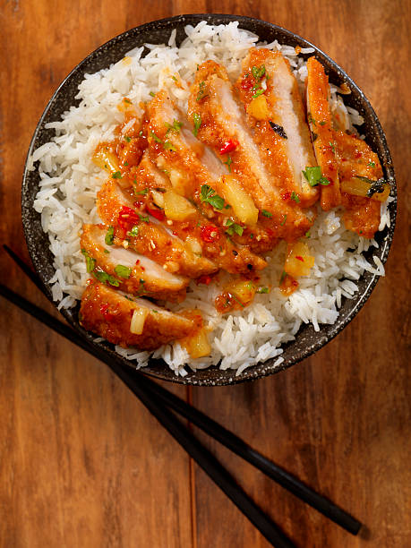 istock Sweet and Sour Chicken with Rice 523495102