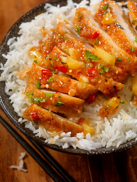 istock Sweet and Sour Chicken with Rice 523495404