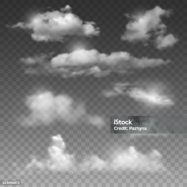 Clouds Stock Illustration - Download Image Now - Cloud - Sky, Cloudscape, Transparent