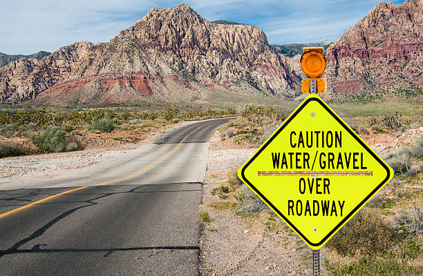 istock Flood Area Warning Sign 523496956