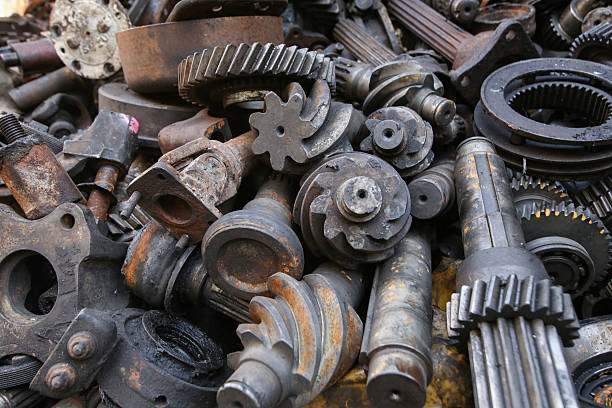 istock Old and Used Machinery Parts 523500700