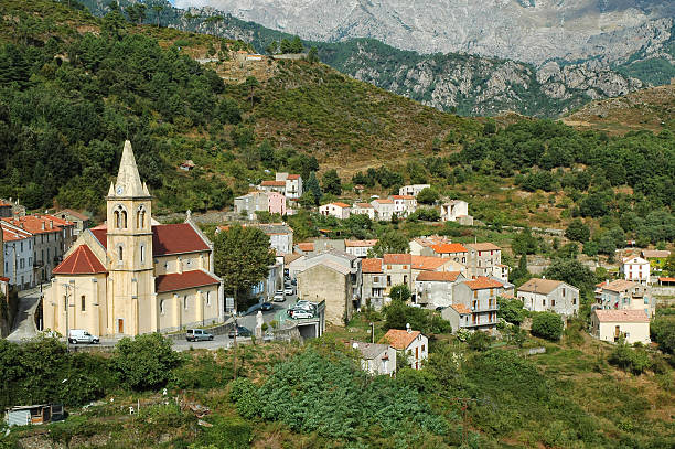 Mountain village of Vivario, Haute-Corse, Corsica, France Mountain village of Vivario, Haute-Corse, Corsica, France vivario photos stock pictures, royalty-free photos & images