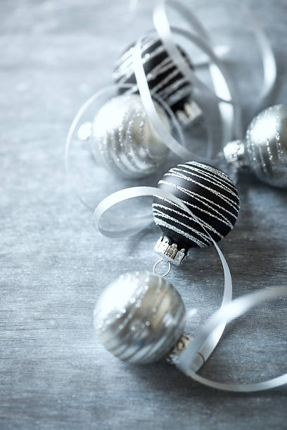 istock Christmas balls with ribbon 523513143