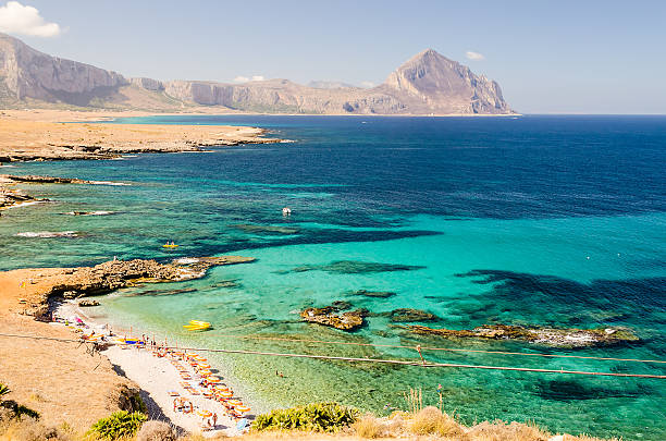 istock Panoramic View Over Sicilian Coastline and Cofano Mountain 523513249