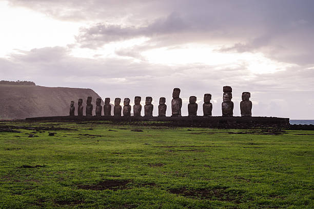 istock Statues on Isla de Pascua. Rapa Nui. Easter Island 523513539