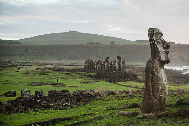 istock Statues on Isla de Pascua. Rapa Nui. Easter Island 523513545