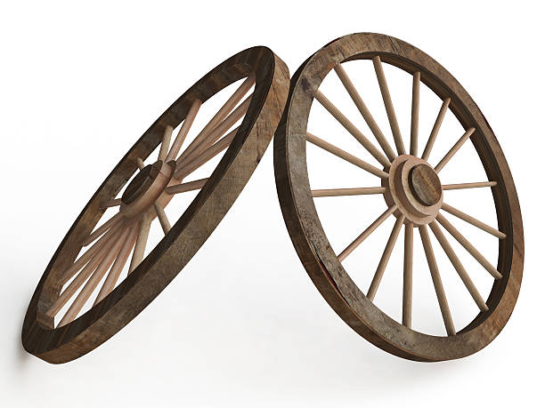 istock Old Wooden Wagon Wheels 523513731