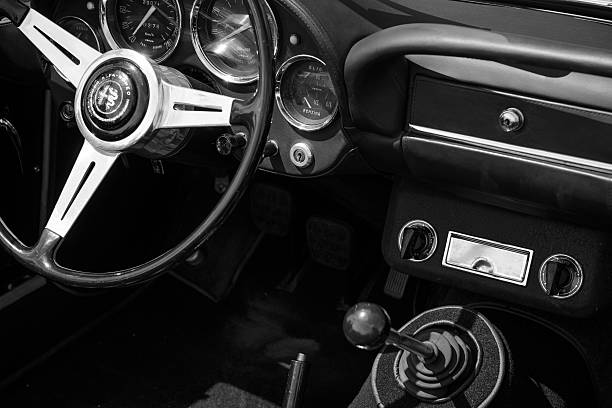 Heiligenstadt, Bavaria, Germany-July 19, 2009: Italian classic car Alfa Romeo Spider Convertible during a classic car show.